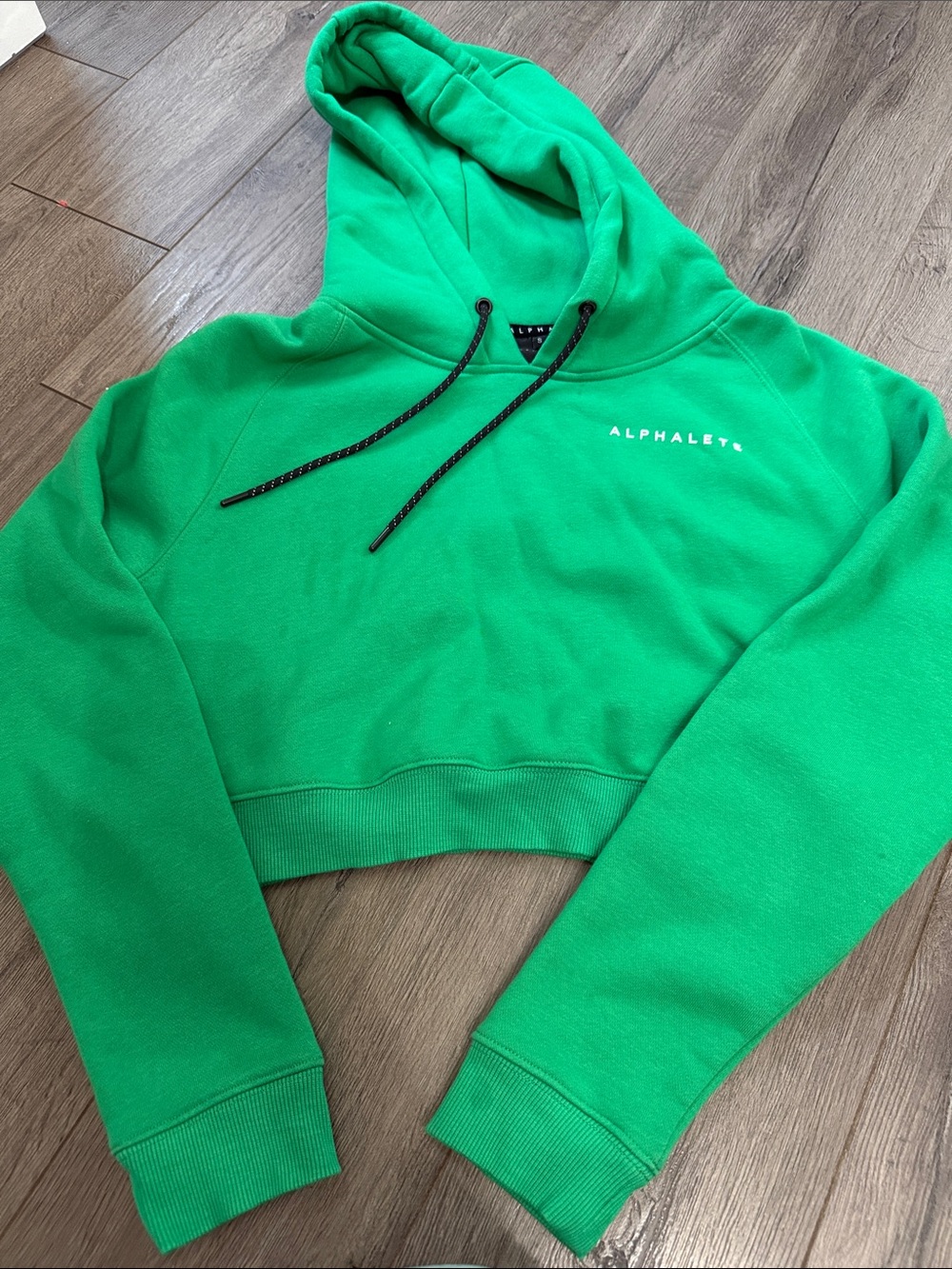 Alphalete green small cropped hoodie